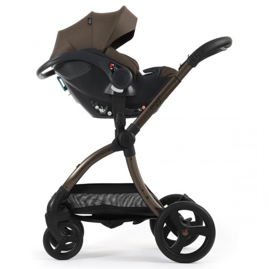 egg 3 Luxury Shell i-Size Travel System Bundle, Chocolate Velvet