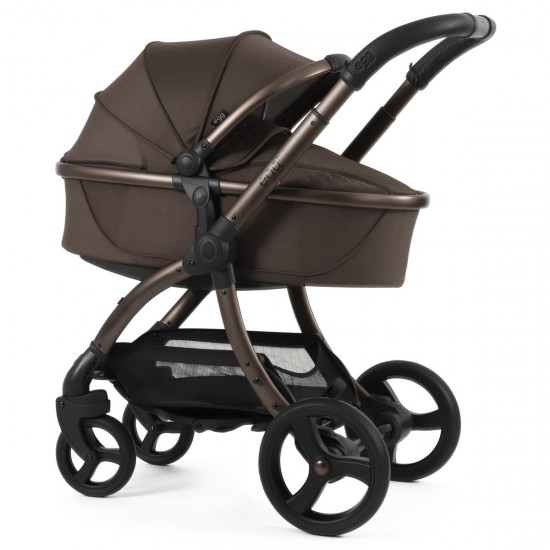 egg 3 Luxury Shell i-Size Travel System Bundle, Chocolate Velvet