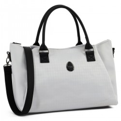 egg 3 Overnight Bag, Houndstooth Silver