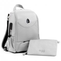 egg 3 Top Loader Backpack Changing Bag, Houndstooth Silver