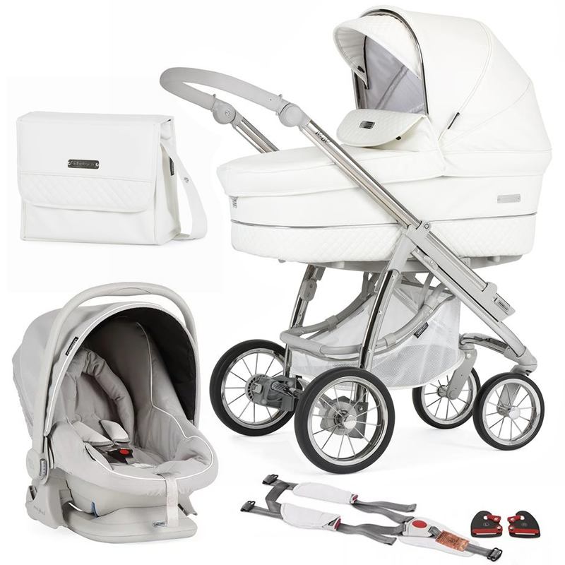 Bebecar Ip Op Xl Complete Travel System Pack Raincover La3 Kit Free Changing Bag White Delight 19pi523