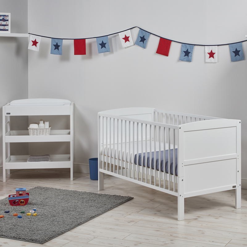 east coast hudson cot bed white